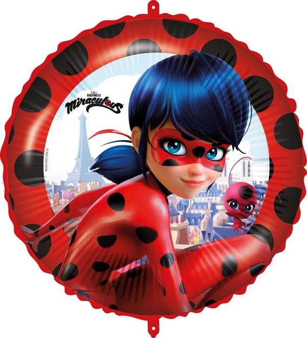 1 FOIL BALLOONS 46CM MIRACULOUS LADYBUG ZAG DECORATA